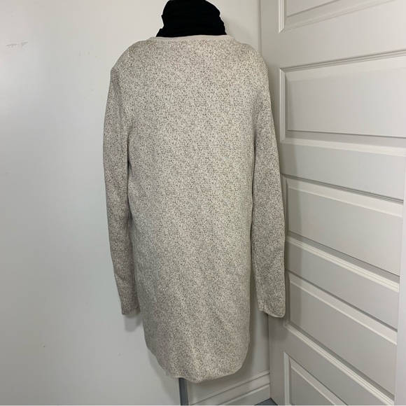 Nicole Miller Minimalist Neutral Tan Cotton Blend Zippered Cardigan Sweater XL - Picture 9 of 13